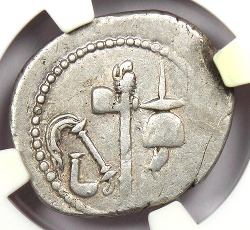 Julius Caesar AR Denarius Silver Elephant Coin 49 BC - Certified NGC Choice VF - Picture 4 of 4