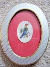 Collectable miniature hand painted bird picture ,1