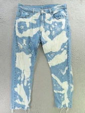Levis 512 Jeans Mens 36x29 Blue Slim Taper Premium Stretch Bleach Wash