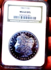 MORGAN SILVER DOLLAR 1882 S NGC MS 62 DMPL BLUE CHROME MONSTER CAMEO SHOCKING!