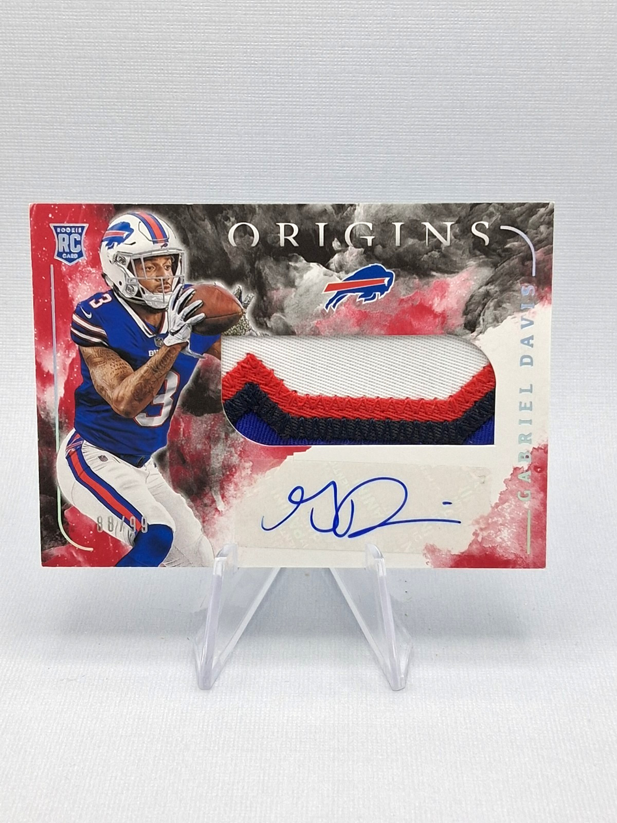 Gabriel Davis Panini Origins #140 Jumbo Patch Autograph