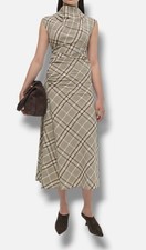 Simkhai Women's Beige Burke Sleeveless Draped Dress Size XS