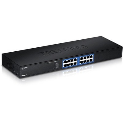 TRENDnet 16-Port Unmanaged Gigabit GREENnet Switch, 16 x RJ-45 Ports, 32Gbps Swi