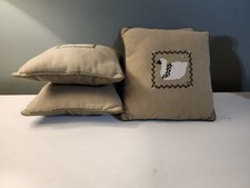 Mini cuscini accento casale primitivo 8x7 set di 4 decorazioni fatte a mano oliva