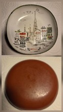 Vintage Emaille Schale Wien &ndash; 50er/60er Jahre &ndash; Handgemalt Souvenir Mid Century
