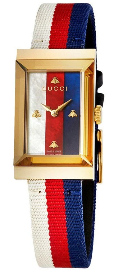 Gucci G- Frame Logo Red White Blue Watch YA147405 Gucci G-Frame - YA147405 Blue/Red One Size, Quartz Movement  main image 2