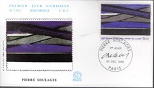 2448 FDC  ENVELOPPE  1er JOUR      PIERRE  SOULAGES