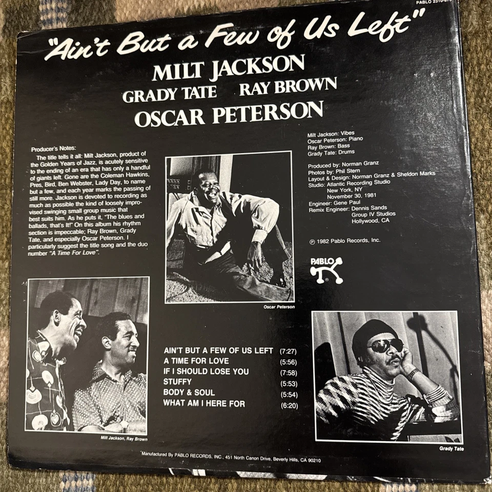 Milt Jackson, Ain’t But A Few Of Us Left, Vinyl, 1982 VG+ - Image 2 of 3