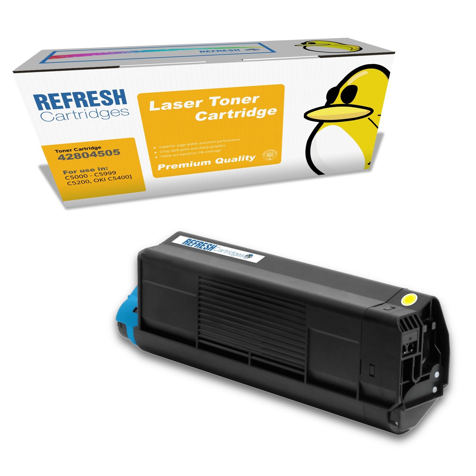 Refresh Cartridges Yellow 42804505 Toner Compatible With OKI Printers