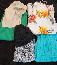 Lot Of Woman's Size Large Summer Dresses Mixed Brands Bundle 