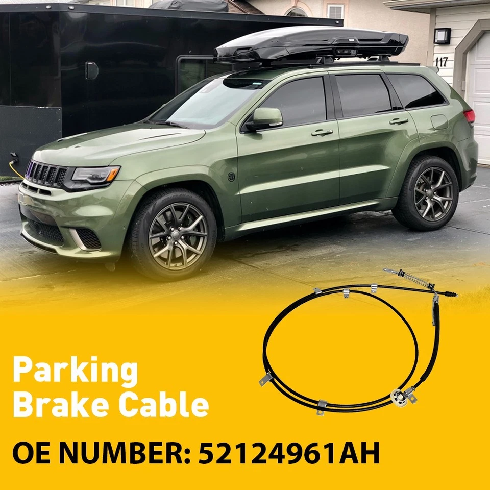 Cable de freno de estacionamiento delantero negro para Jeep Grand Cherokee 2011-2020 52124961AH Foto 4 de 4