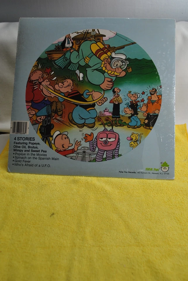 Popeye Picture Disks Disc 33 RPM Peter Pan 1983 Records Album Factory Sealed NIB Foto 2 de 4