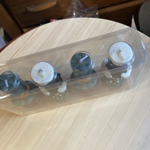 Lot of 4 Snowman Tea Light Candles Christmas Decor - Picture 2 of 5