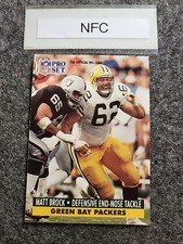 1991 Pro Set Matt Brock Rookie Green Bay Packers #505