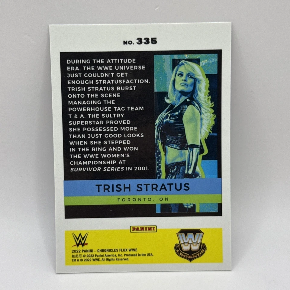 Trish Stratus 2022 Panini Chronicles Flux WWE Base Card # 335 - Image 2 of 2