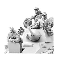 1/35 Scale US Tank Crew Resin Figure Set Unpainted WWII Kit NO TANK (3 Figures)
