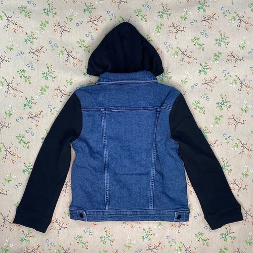DL1961 Kids Denim Hooded Jacket Blue Black 6 / 6X Casual Sweater 100% Cotton - Picture 4 of 11