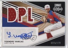 2020 Elite Extra Edition DPL Material Signatures Black Yoendry Vargas Auto 15t1