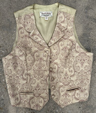 Wah Maker Frontier Clothing Western Button Front Vest Waistcoat Mens Large