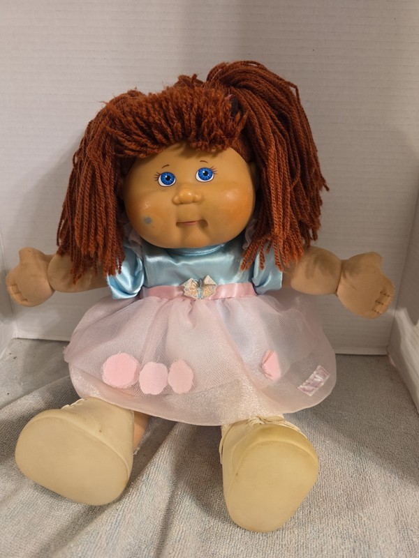 2004 Play Along Cabbage Patch Doll Red Hair And Pig Tails Original Clothes &shoe