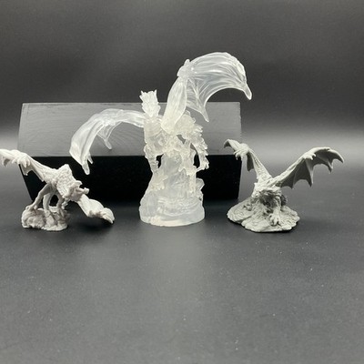 Reaper Bones Small Dragon Miniatures Lot of 3 Gem Dragon PRG Role Table Top