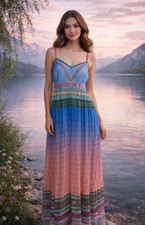NEW! Tanvi Kedia Sunset Maxi Dress Anthropologie ModCloth 8 Free People