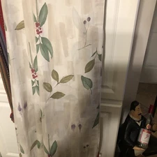 1 Pair Croscill IVY CHERI BLUM  Set of 2 Panels Unlined CURTAINS 42x84