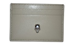 Alexander McQueen Card Holder Camel Calf Leather Womens Brand New