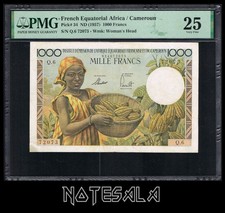 FRANCESE EQUATORIALE AFRICA CAMERUN 1000 1.000 FRANCHI ND (1957) Pick-34 PMG 25 VF