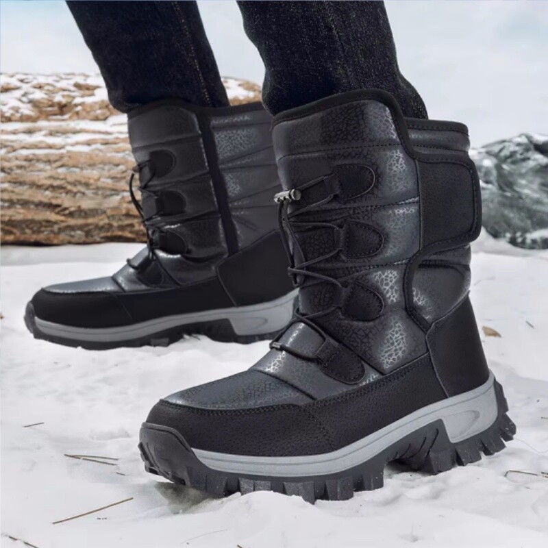 EU36-46 Snow Sports Shoes Men Women Warm Plush Snow Boots Winter
