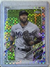 2021 Topps Chrome X-Fractor Starling Marte #160 Miami Marlins