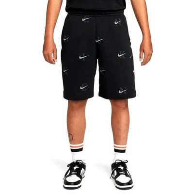 Nike Mens NSW Printed Basketball Shorts Drawstring Black Size M NEW WITH TAGS!