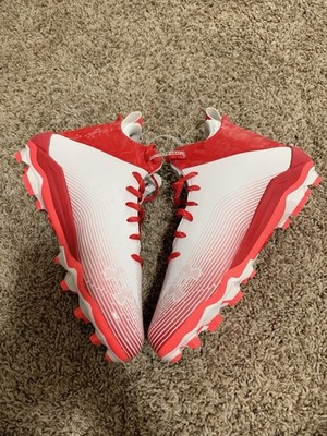 Under Armour Hammer MC 2.0 Football Cleats Mens Sz 11.5 White/Red