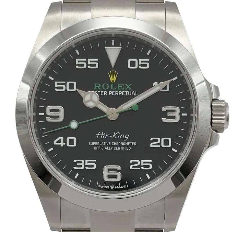 Rolex Air King 126900 Black Stainless Steel Men's Watch Used