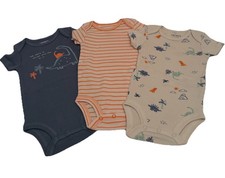New Carter's Three 3 Baby Boy Dinosaur Themed Bodysuits 3 Months Newborn Clothes