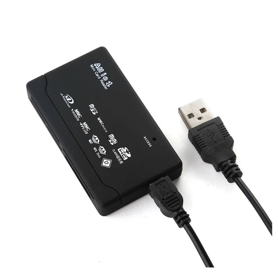 Memory Card Reader All in One 1 USB Adapter SD SDHC Mini Micro M2 MMC XD CF MS - Bild 3 von 4
