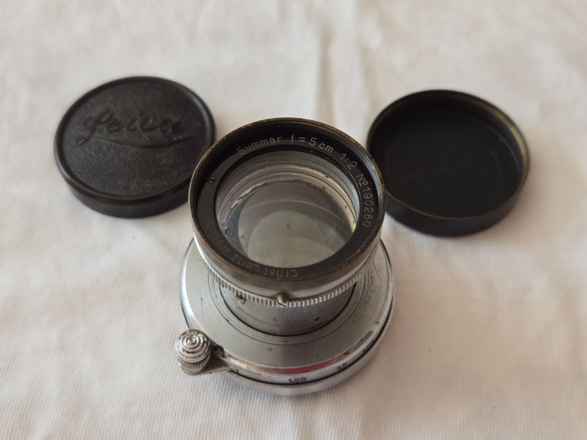 Original Leica Leitz Summar Black Paint Rim 5cm f2 SM Lens S