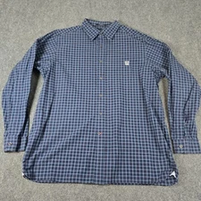 Daniel Cremieux Shirt Mens XL Blue Purple Plaid Long Sleeve Dress Shirt Classics