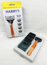 Harry's Orange Razor Value Pack with 4 Cartridges-One Missing Cartridge