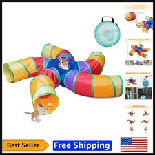 Deluxe Foldable Cat Play Tunnel: Spacious, Colorful Perfect for Indoor Fun