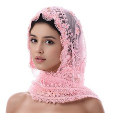 Muslim Women Hijab Full Cover Amira Scarf Turban Instant Tassels Lace Headscarf