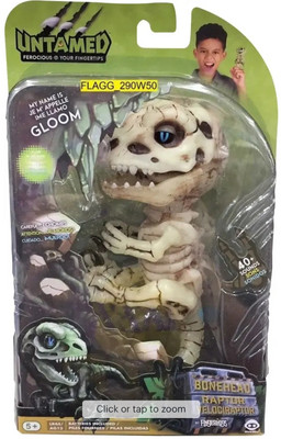 GLOOM WowWee Fingerlings Untamed Raptor Dinosaur Velociraptor Bonehead Skeleton