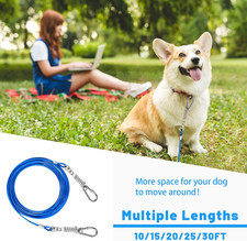 Dog Tie Out Cable - 10/15/20/25/30FT Heavy Duty for Large Dogs Up to 250LBS -...