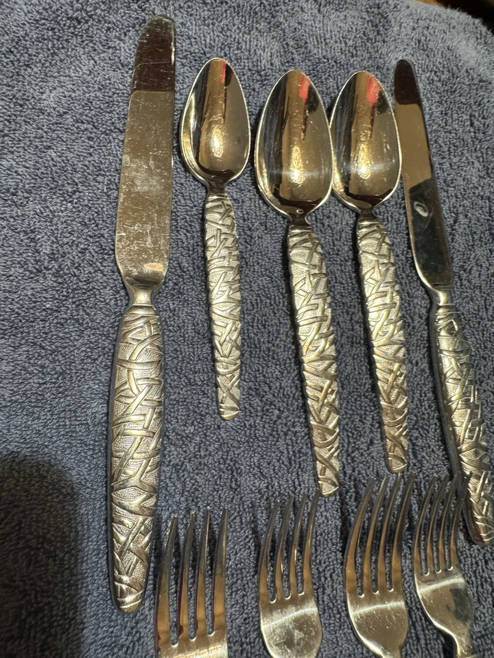 Juego de 9 cuchillos cuchara tenedores de cena de acero inoxidable Tuttle Seascape 18/10 Foto 3 de 4