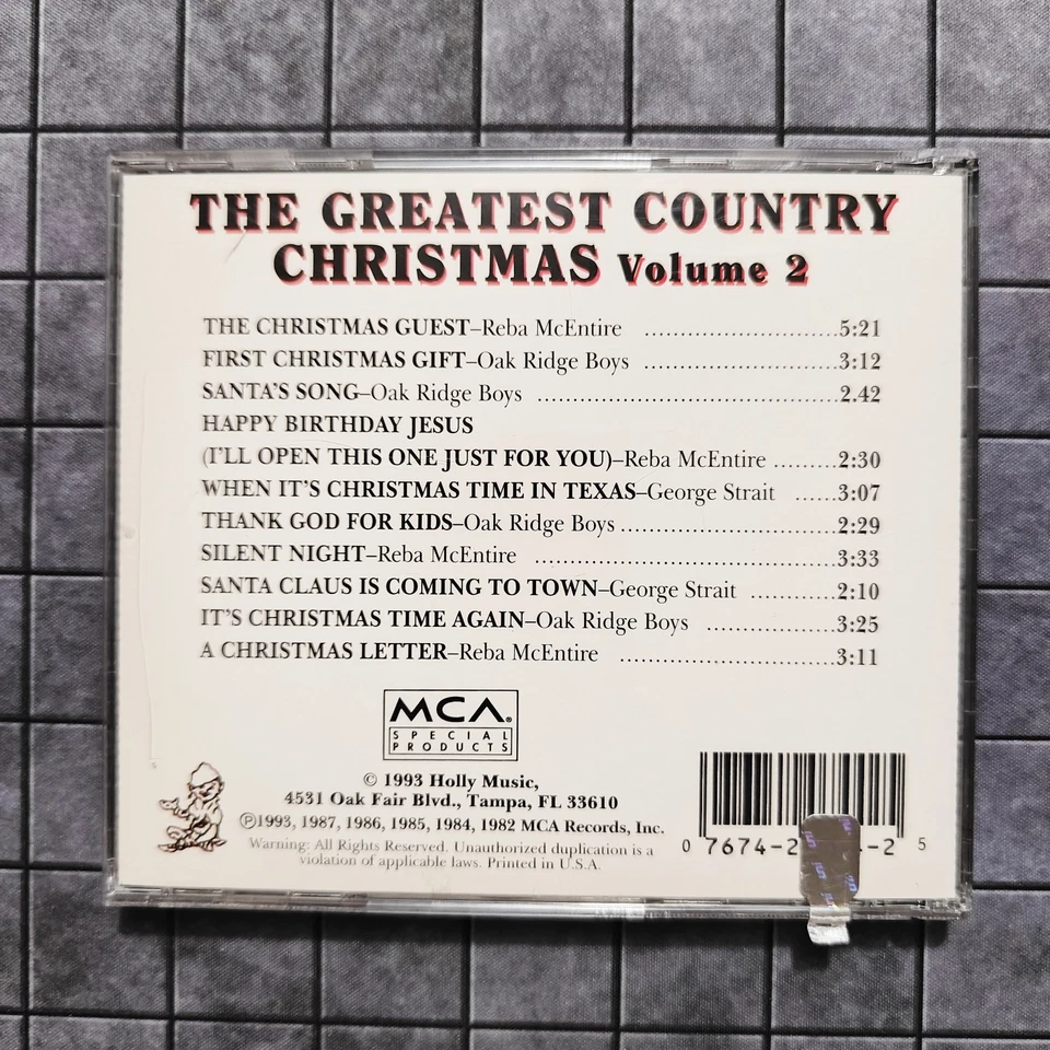 The Greatest Country Christmas Vol. 2 - Reba, George Strait (CD, 1993) EXCELLENT Foto 3 de 3