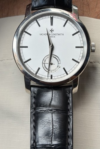 Vacheron Constantin Traditionnelle 82172 . 38mm White Gold Manual, Black Strap