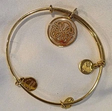 3 Inch Expandable Gold Tone 2016 Alex And Ani Path Of Life Charm Bracelet