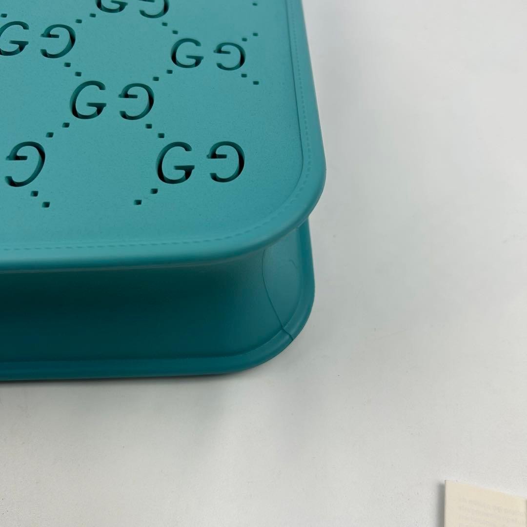 Gucci Kids Tote Bag GG Cutwork Punching Light Blue Authentic Unused thumbnail 10