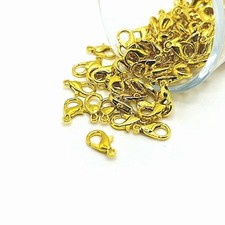 7x12 mm Gold Plated Lobster Claw Clasps - US Seller