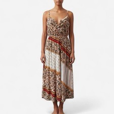 aerie Bohemian Fall Autumn Floral Boho Midi Sundress Slipdress XS
